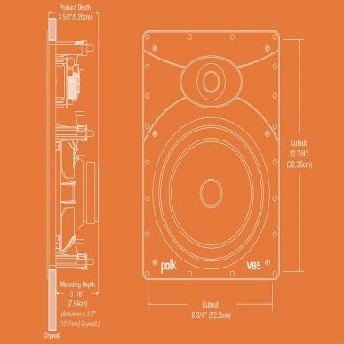 Встраиваемая акустика в стену Polk Audio V85